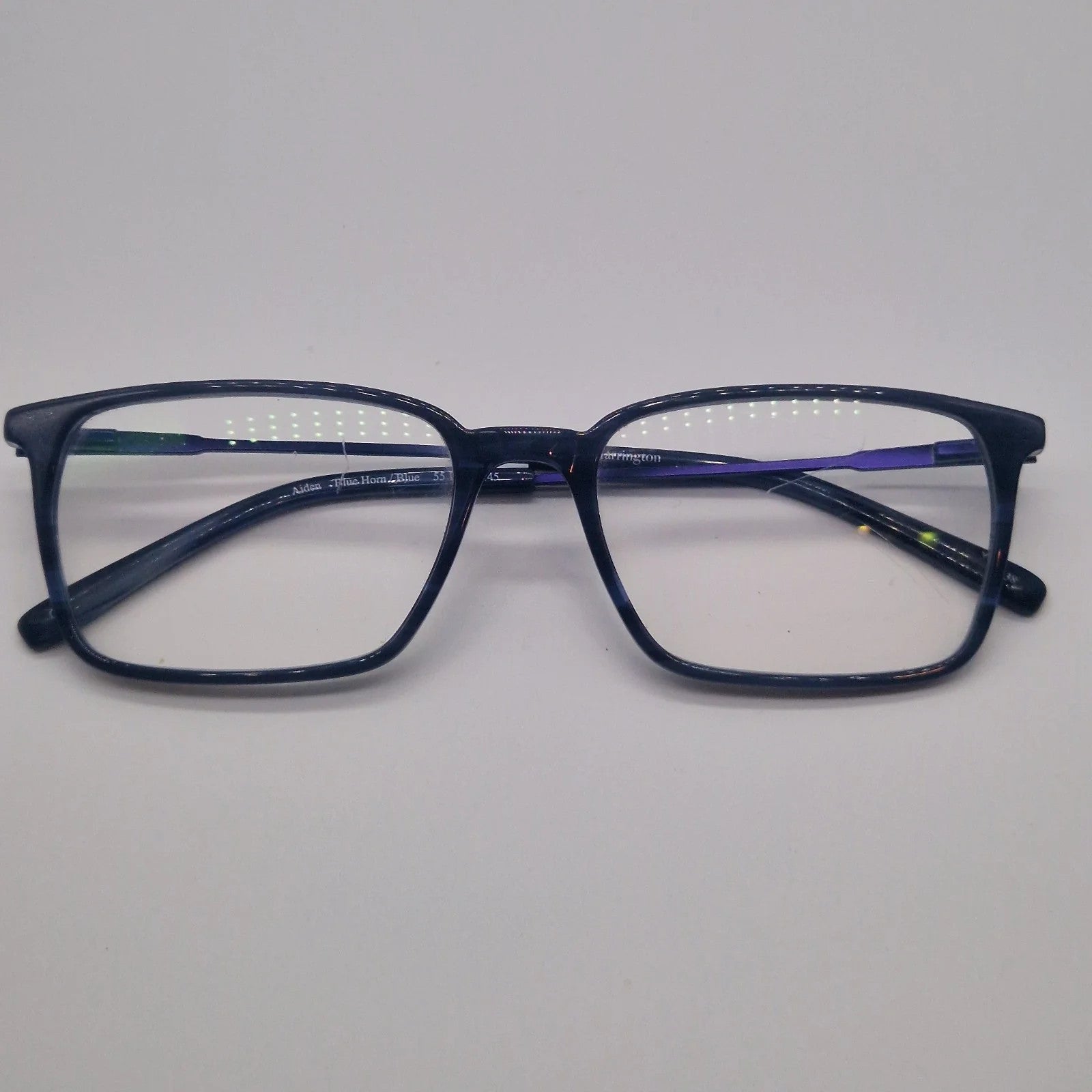 Aiden Blue Horn Harrington Blue - Eyeglasses frames