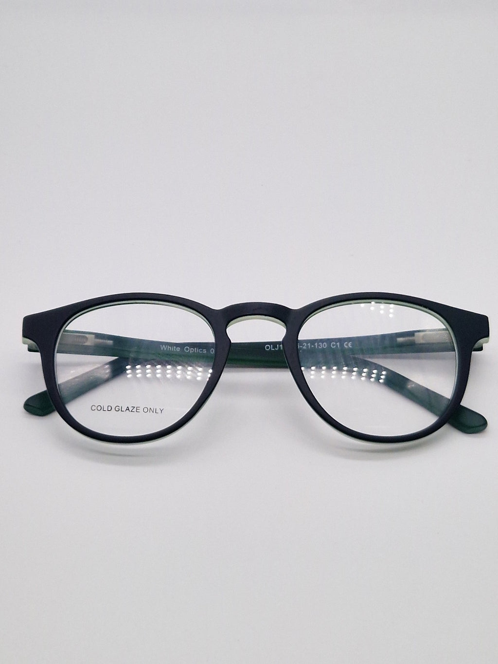White Optics 007 OLJ16 Black/Green - Eyeglasses frames 