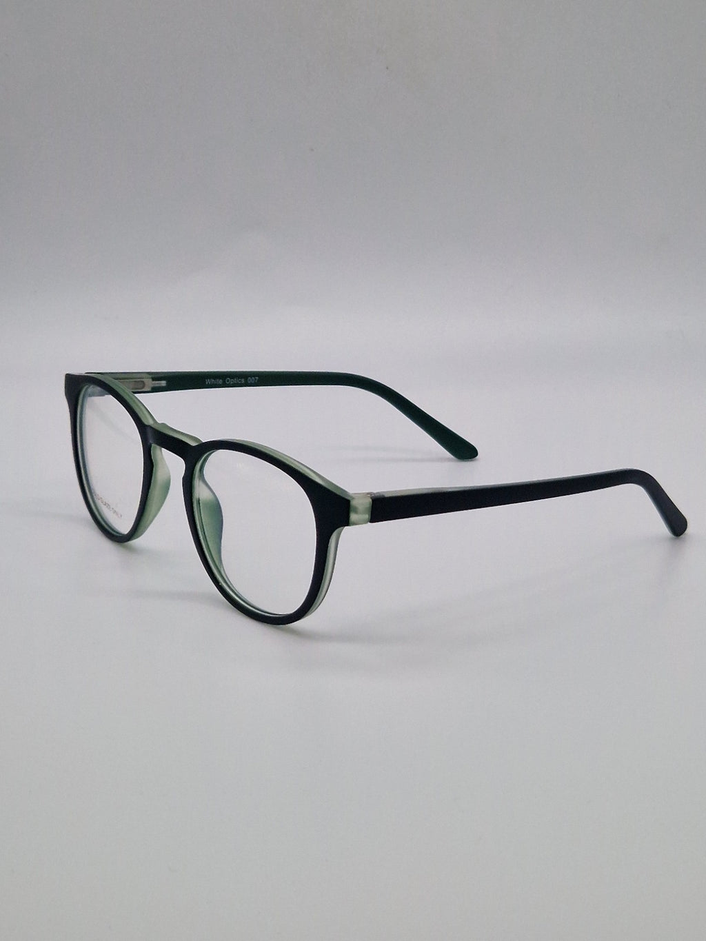 White Optics 007 OLJ16 Black/Green - Eyeglasses frames 