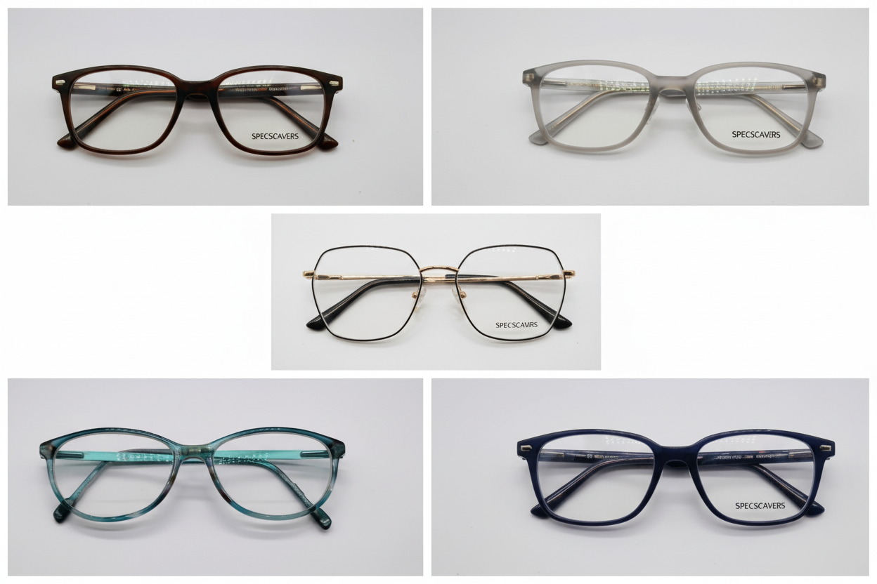 Boots & Specsavers Glasses Collage